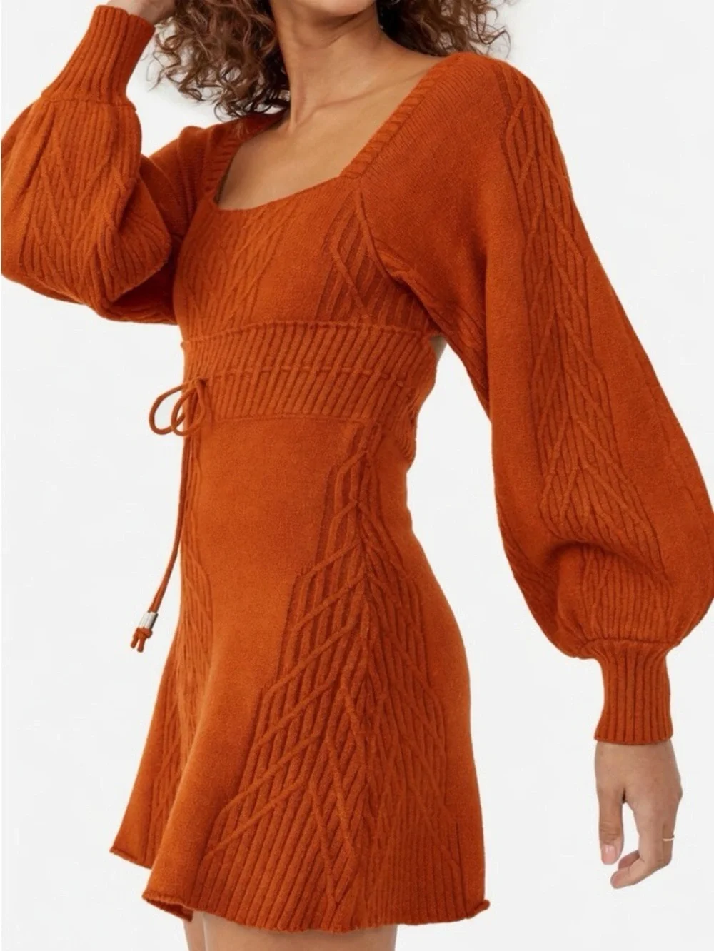 FREE PEOPLE Emmaline Mini Dress in Cinnamon